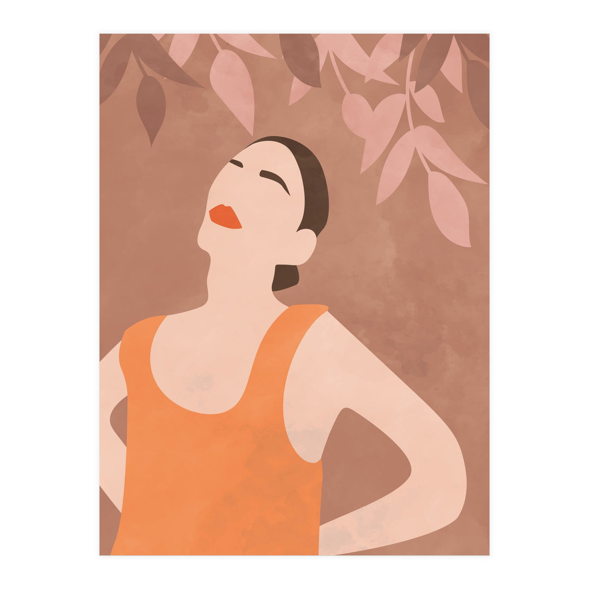 Mid Century Modern Boho Woman (Print Only)