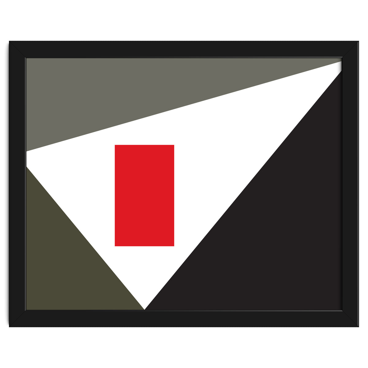 Geometric Shapes No. 86 - grey & red