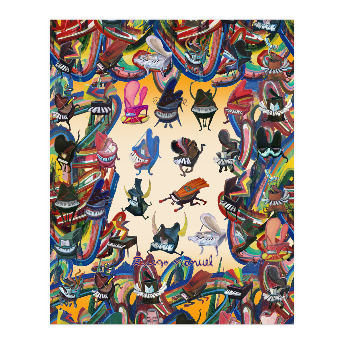 Pianos And Graffitis 2 (Print Only)