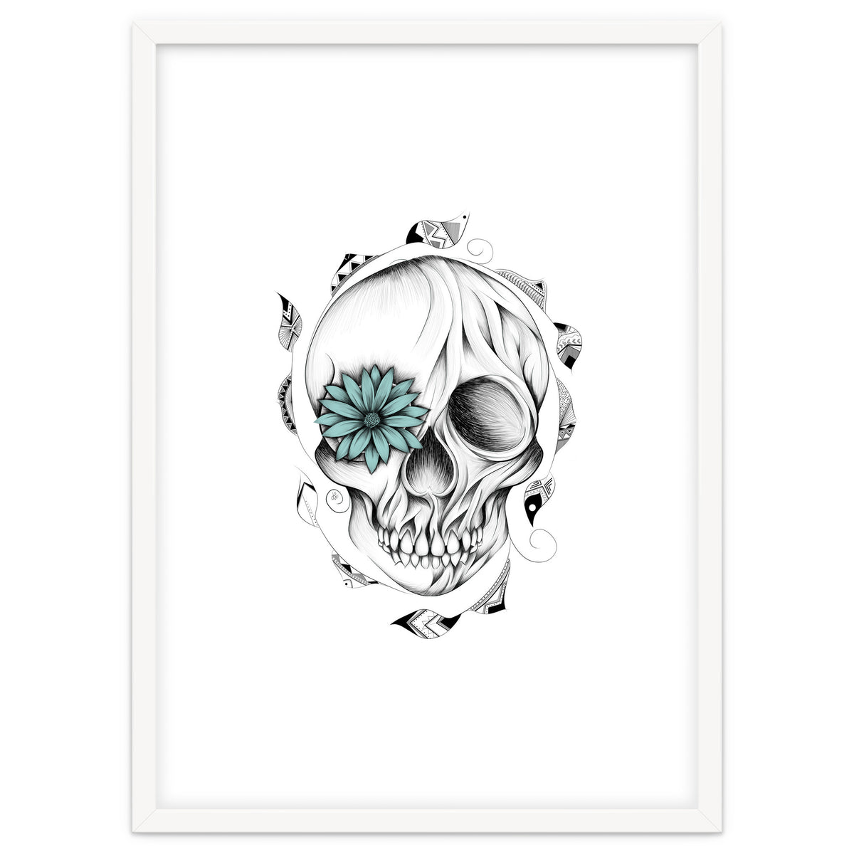 Poetic Wooden Skull