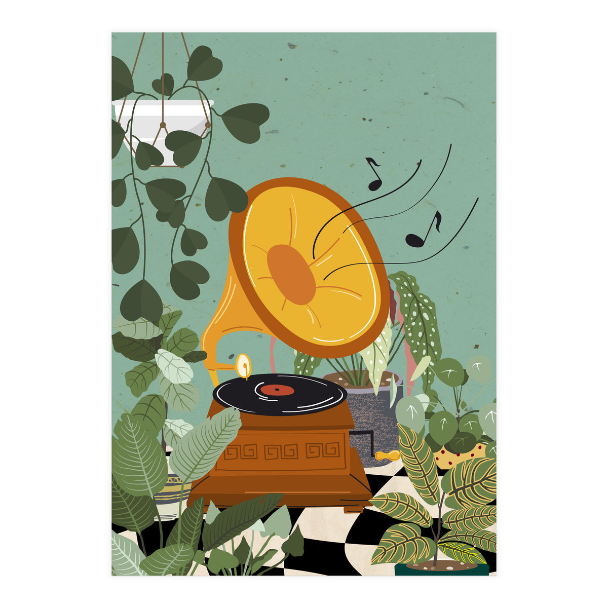 Phonograph in My Garden (Print Only)