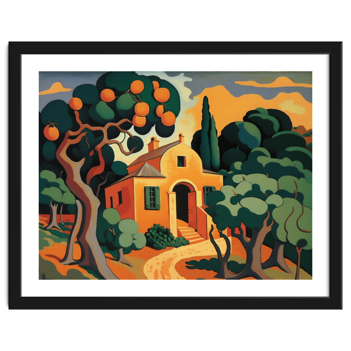 Orange House, Orange Tree Painting