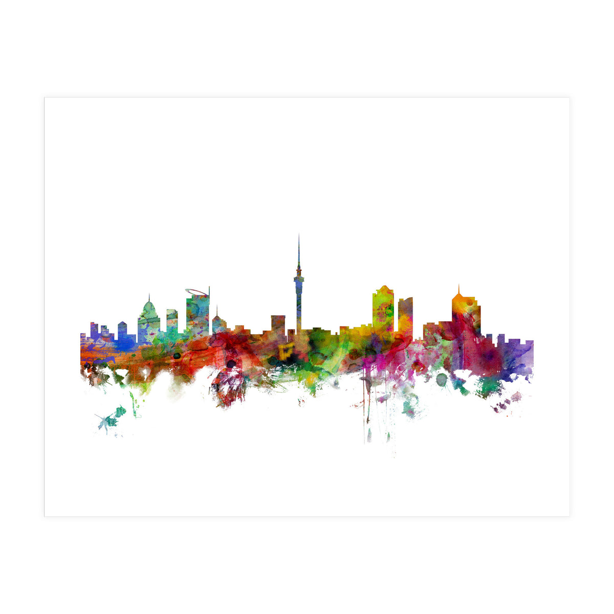 Auckland New Zealand Skyline (Print Only)