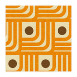 70s Curve Lines Orange Brown  (Print Only) thumbnail