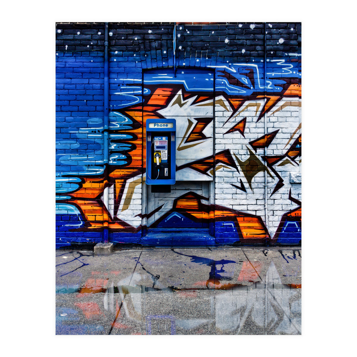 Phone Booth No 12 Color Version Reflection (Print Only)