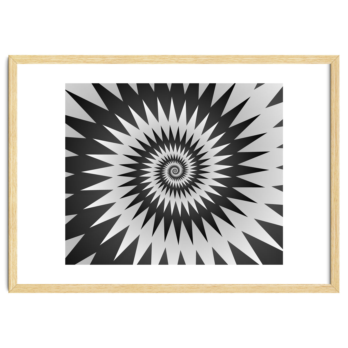 Black & White Abstract Spiral