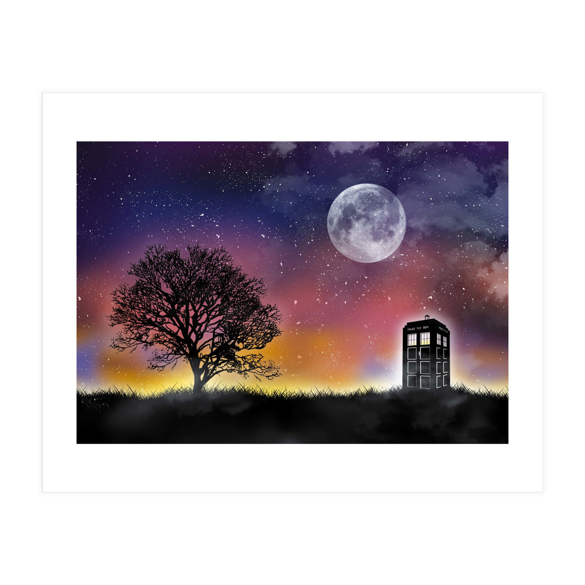 Dr Who landscape movie poster (Print Only)