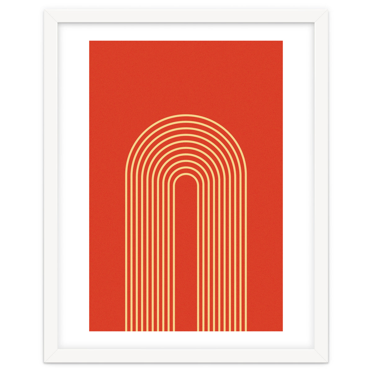 Rainbow Lines Mid Century Geometric Art