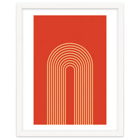 Rainbow Lines Mid Century Geometric Art