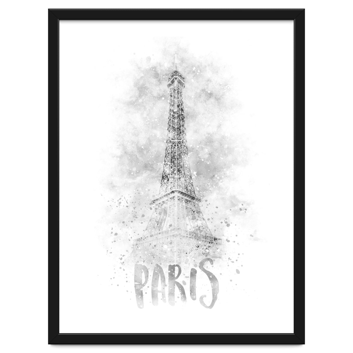 Monochrome Art EIFFEL TOWER | watercolor