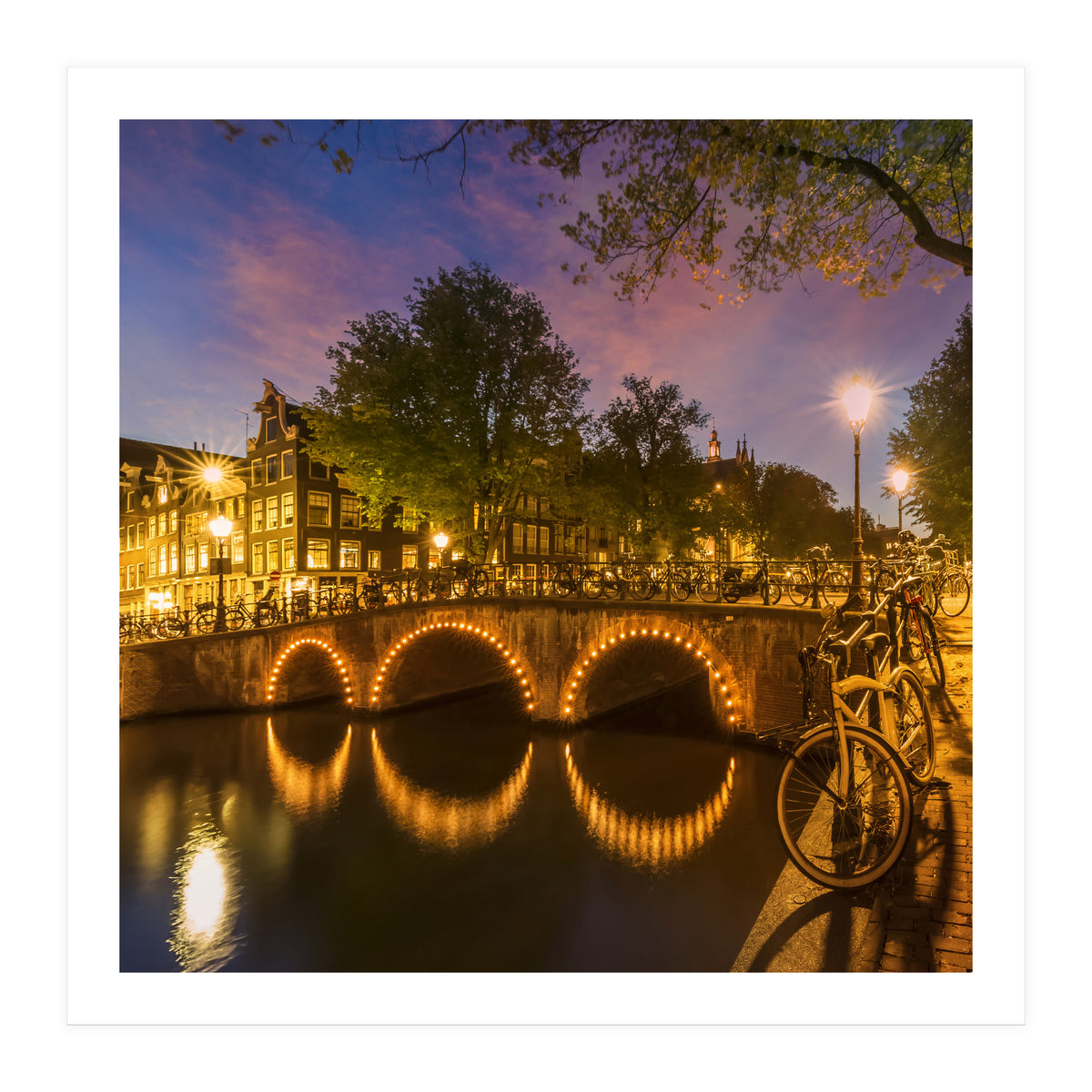 AMSTERDAM Idyllic nightscape from Keizersgracht  (Print Only)