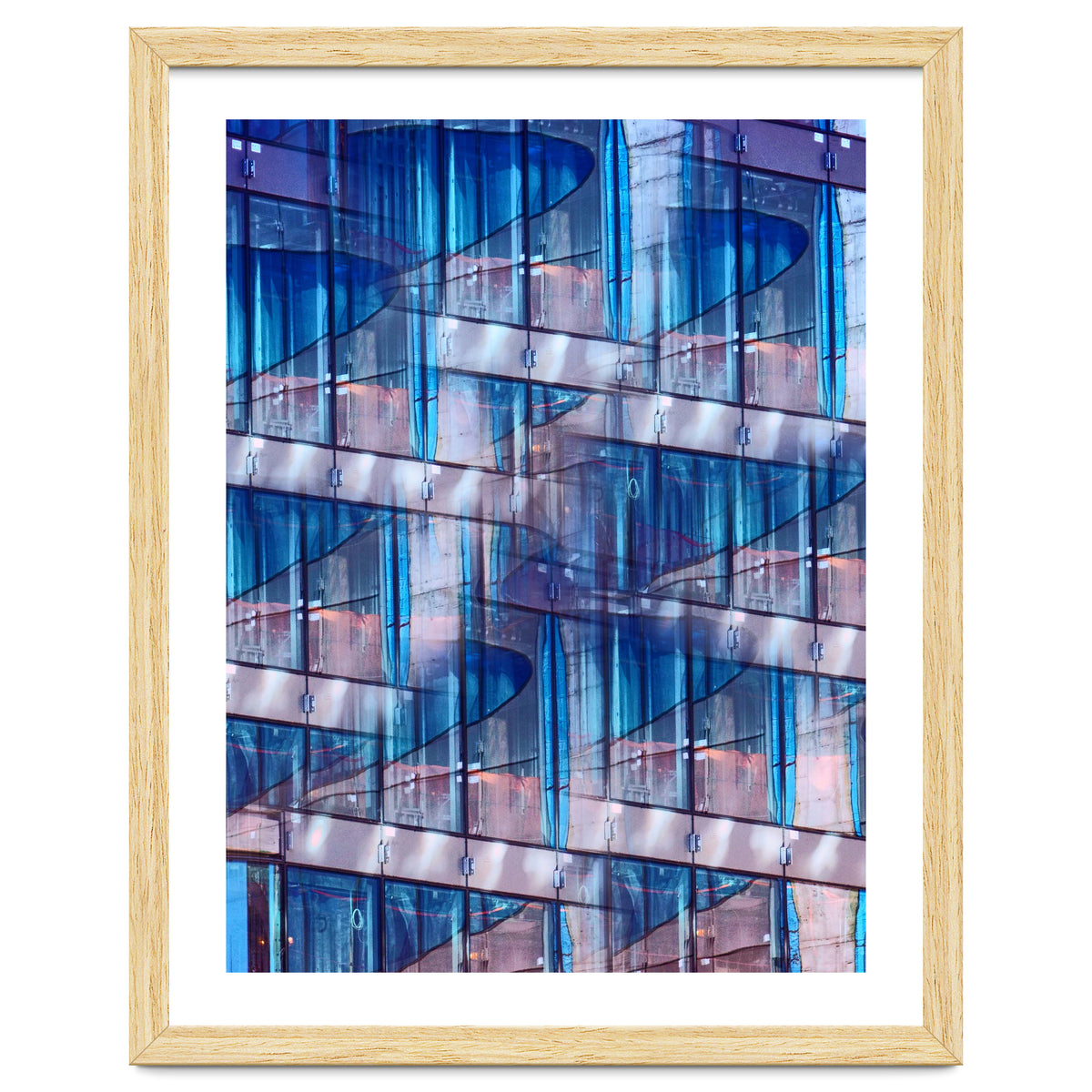 Blue Skyscraper Abstract