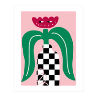 Flower in Checker Vase (Print Only)