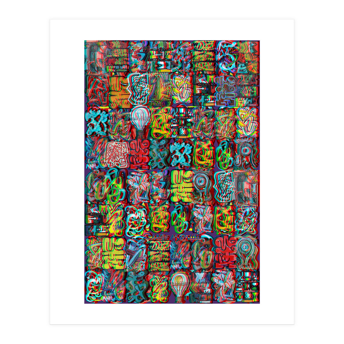 Formas 14 34 3d And Graffiti 3 (Print Only)