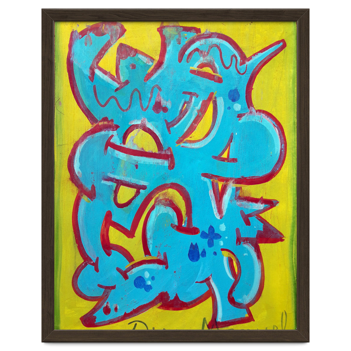 Forma Celeste Sobre Amarillo 3