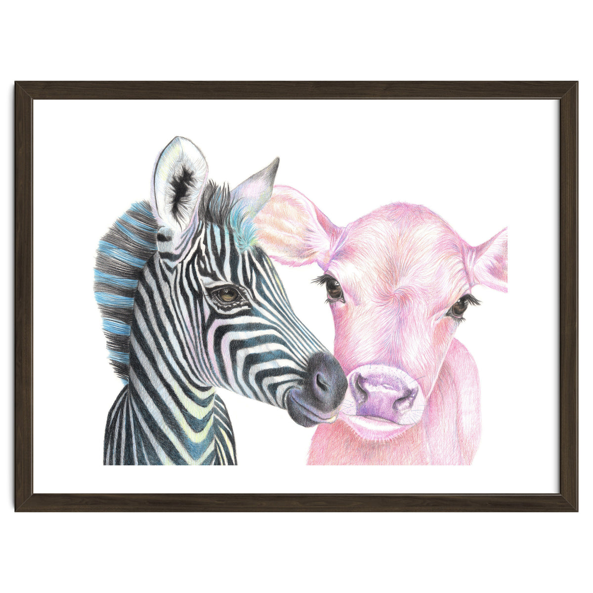 Zebra and Cow