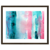 Turquoise love || abstract watercolor