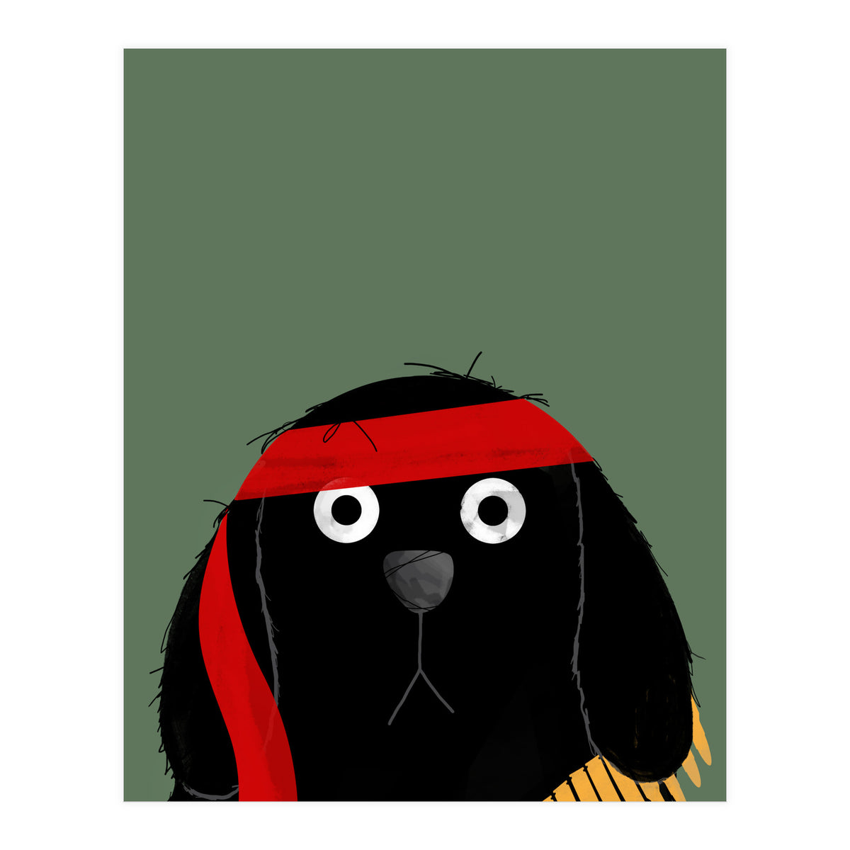 Doozal Dog Rambo (Print Only)