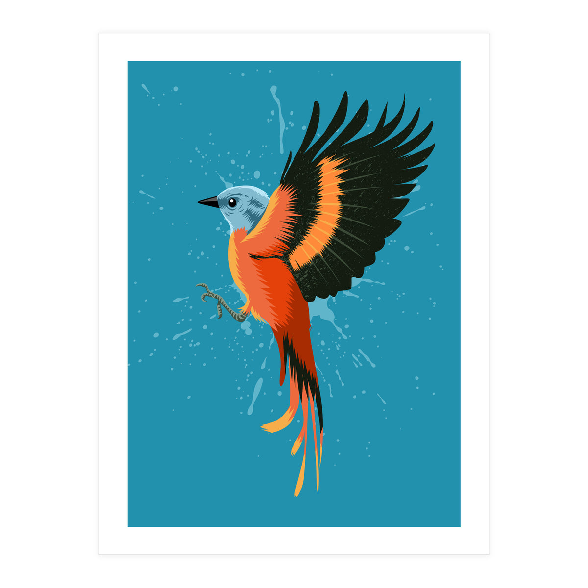 Tropical flying bird (Print Only)