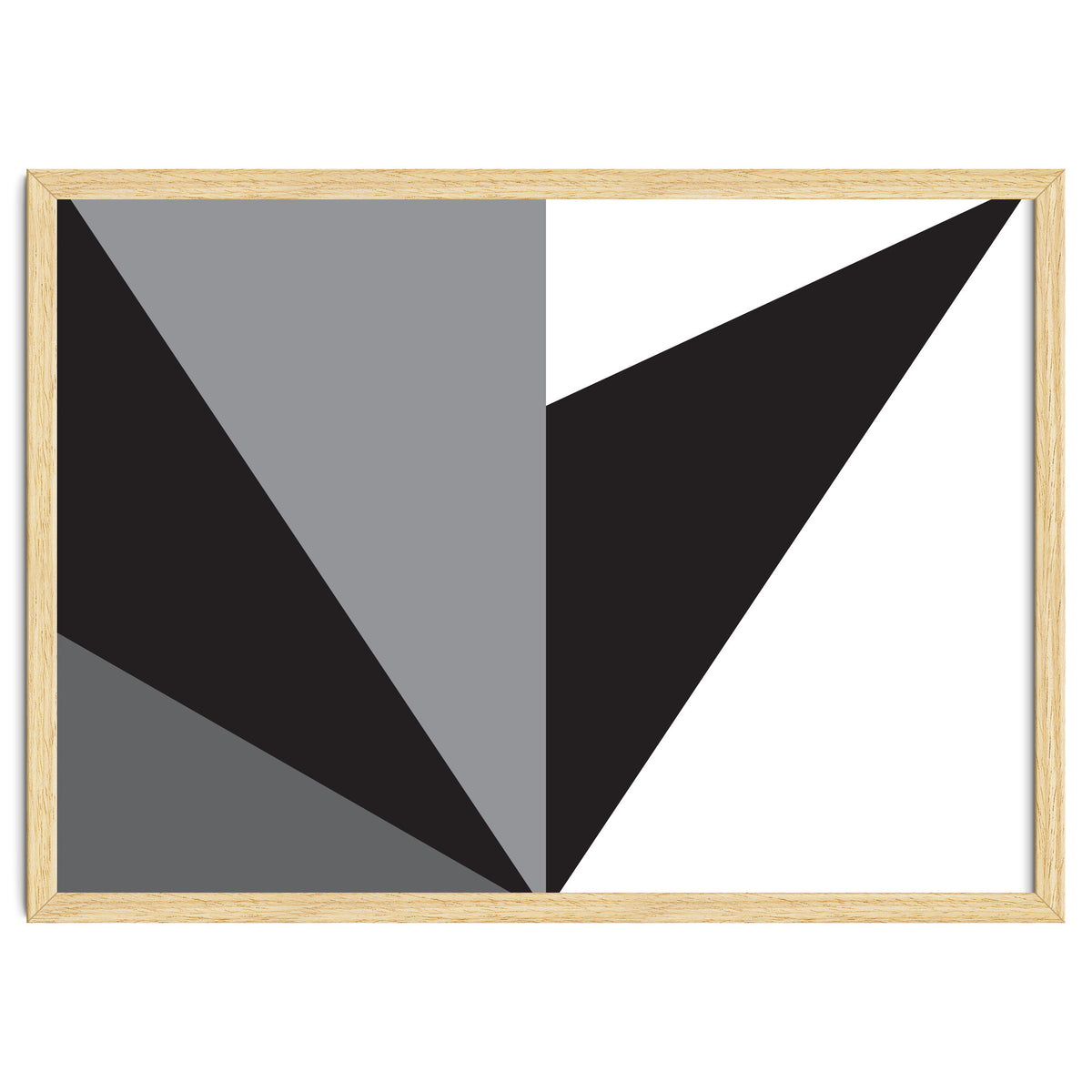 Geometric Shapes No. 76 - black, white & grey