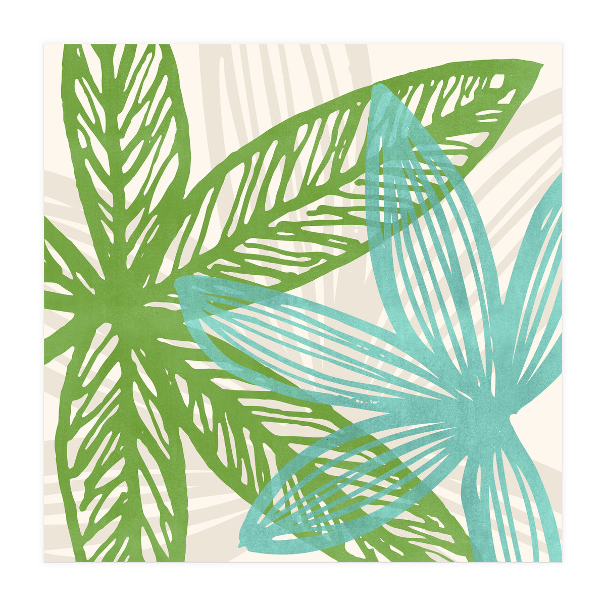 Abstract Coastal Flora (Print Only)