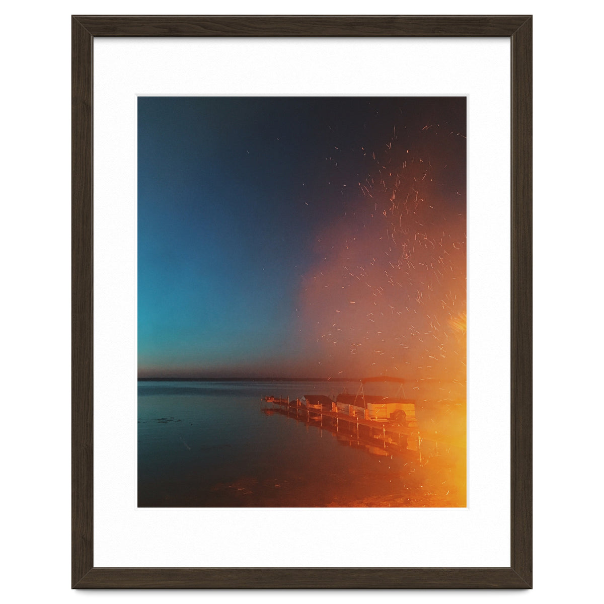 Firelight by the dock