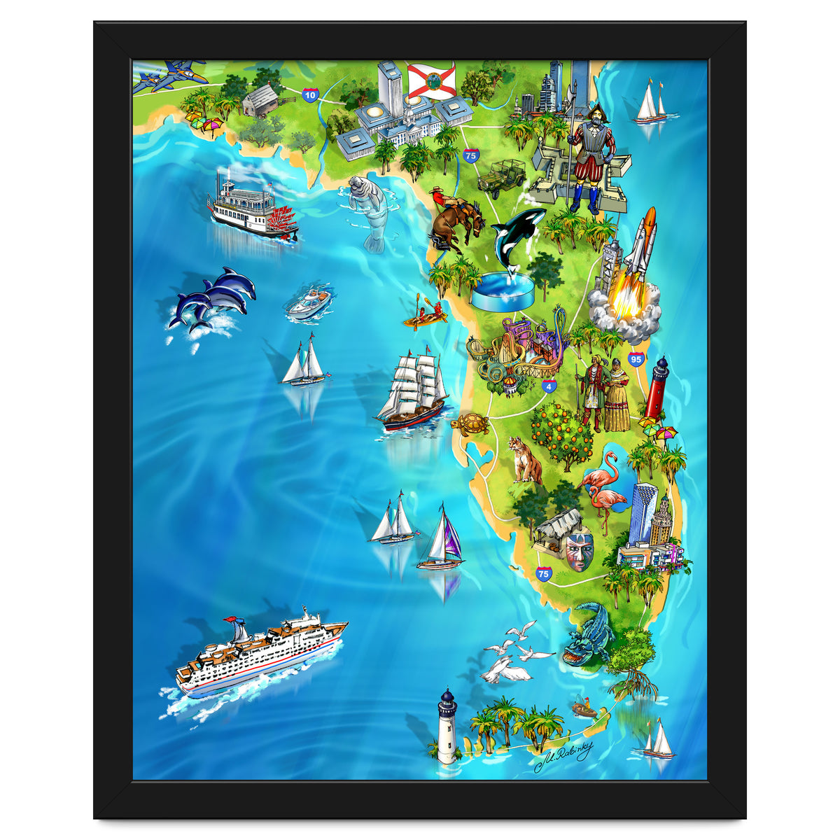 Florida Illustrated Map