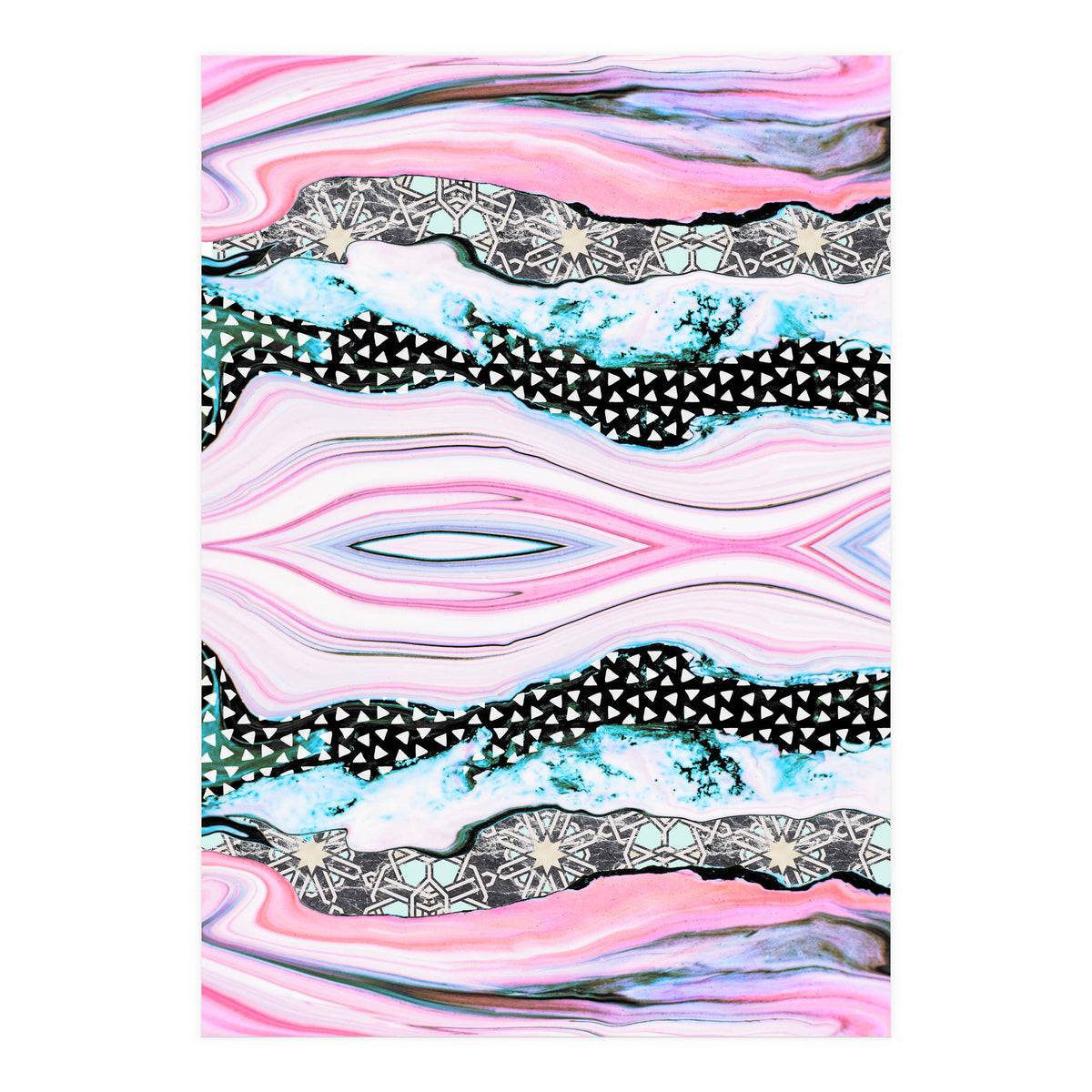 Abstract shapes of marble and patterns (Print Only)