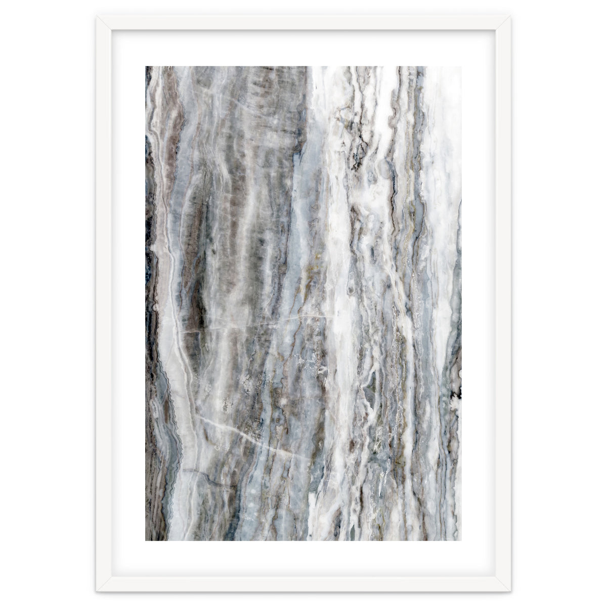 Marble Landscape II Blue and White