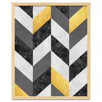Chevron gold and marble