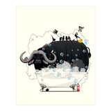 Buffalo in the Bath, Funny Bathroom Humour (Print Only) thumbnail