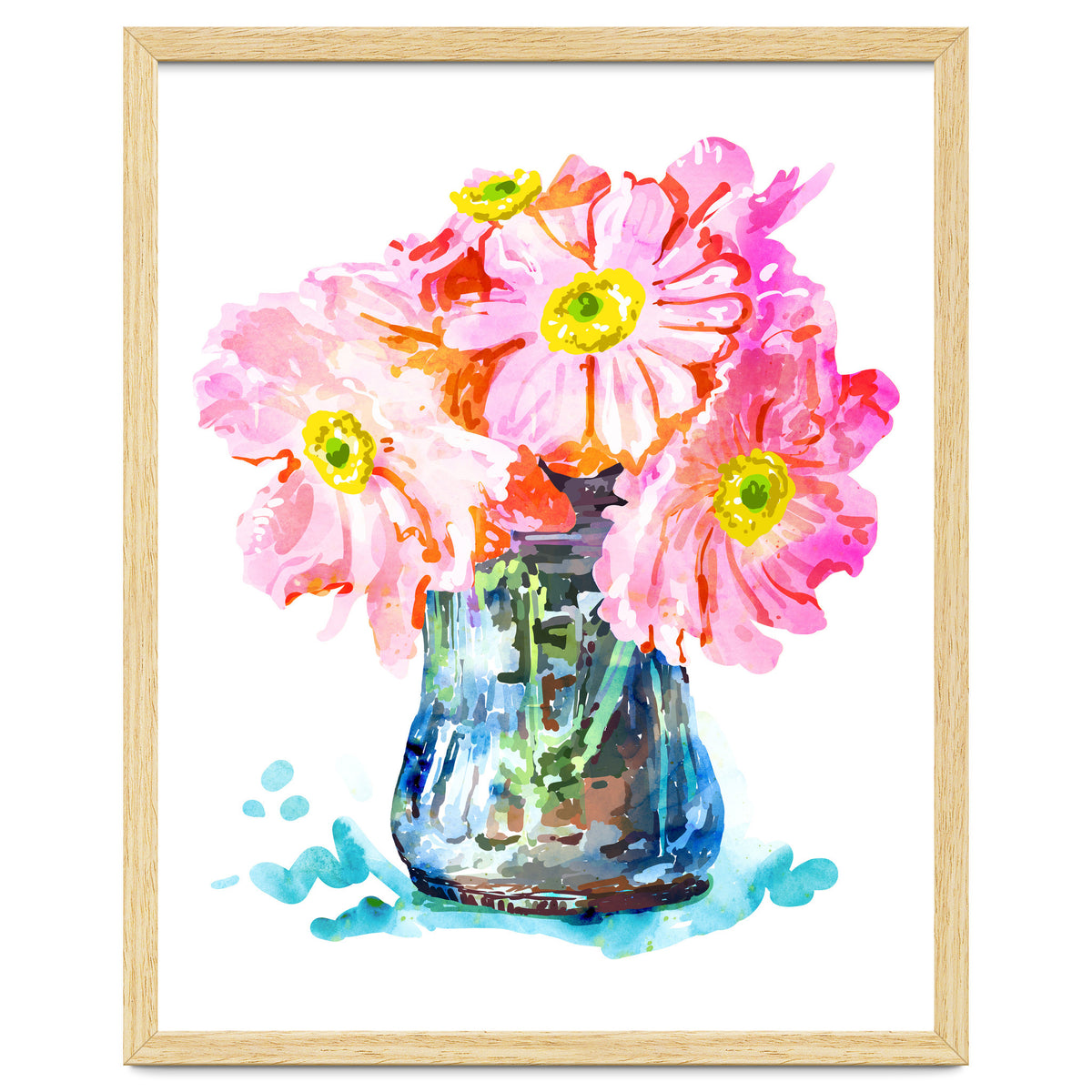 Watercolor Flower Pot