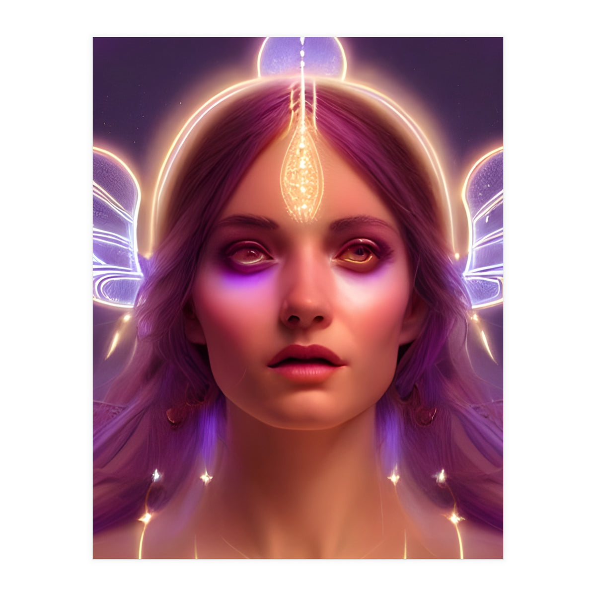 Purple Haze - Goddess of Light Digital Fantasy Artwork (Print Only)