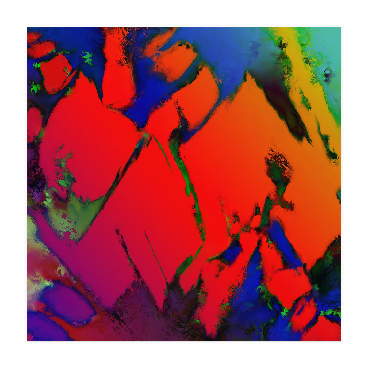 Colliding Panels Red (Print Only)