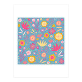 High Summer Flowers Teal (Print Only) thumbnail