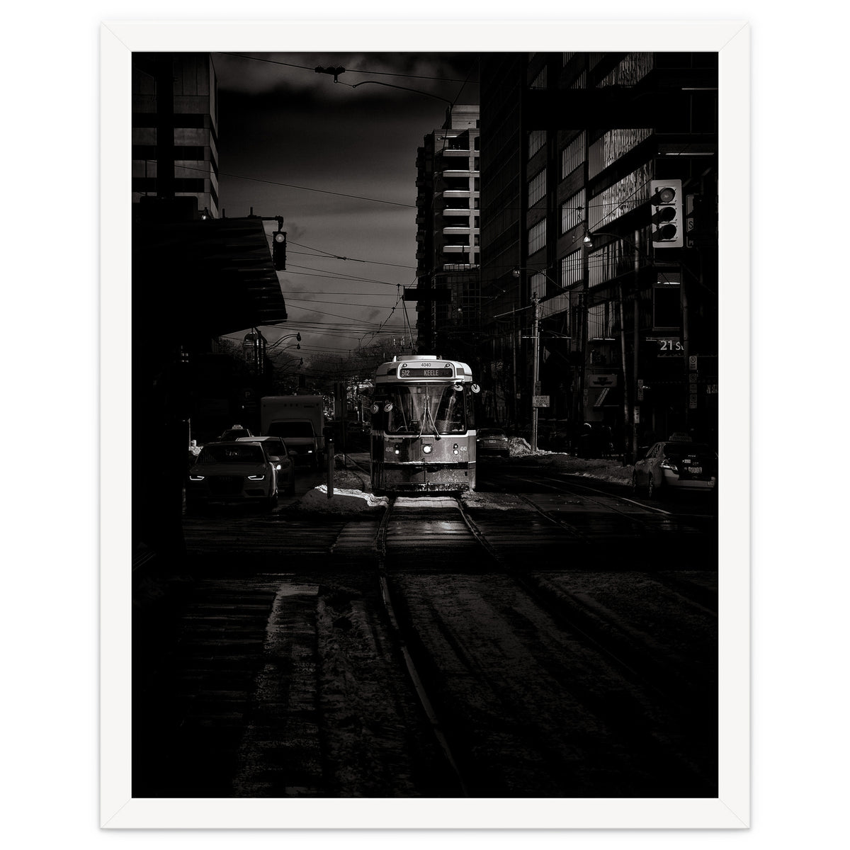 The 512 St. Clair Streetcar Toronto Canada Toned Version