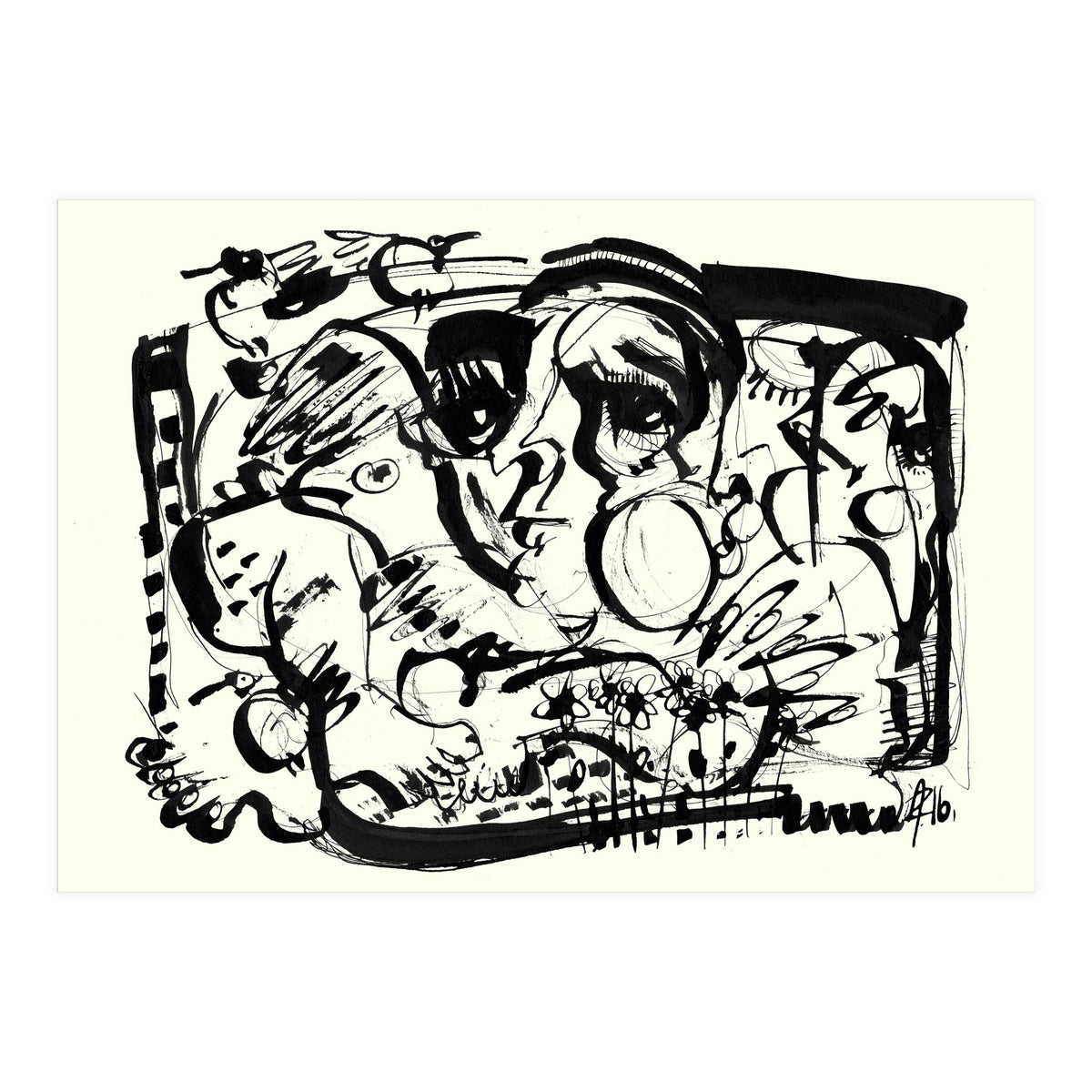 Birds and Flowers (Print Only)