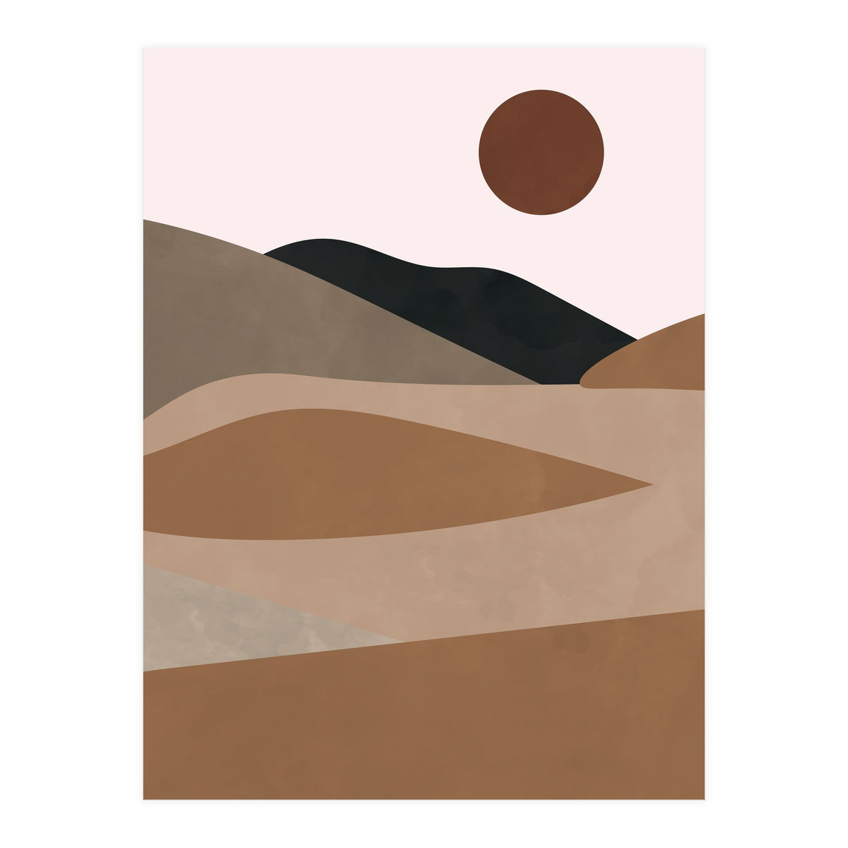 Neutral Mid Century Montain Hills (Print Only)