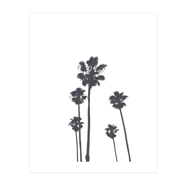 Palms & Sunset-Minimal B&W 2 (Print Only)
