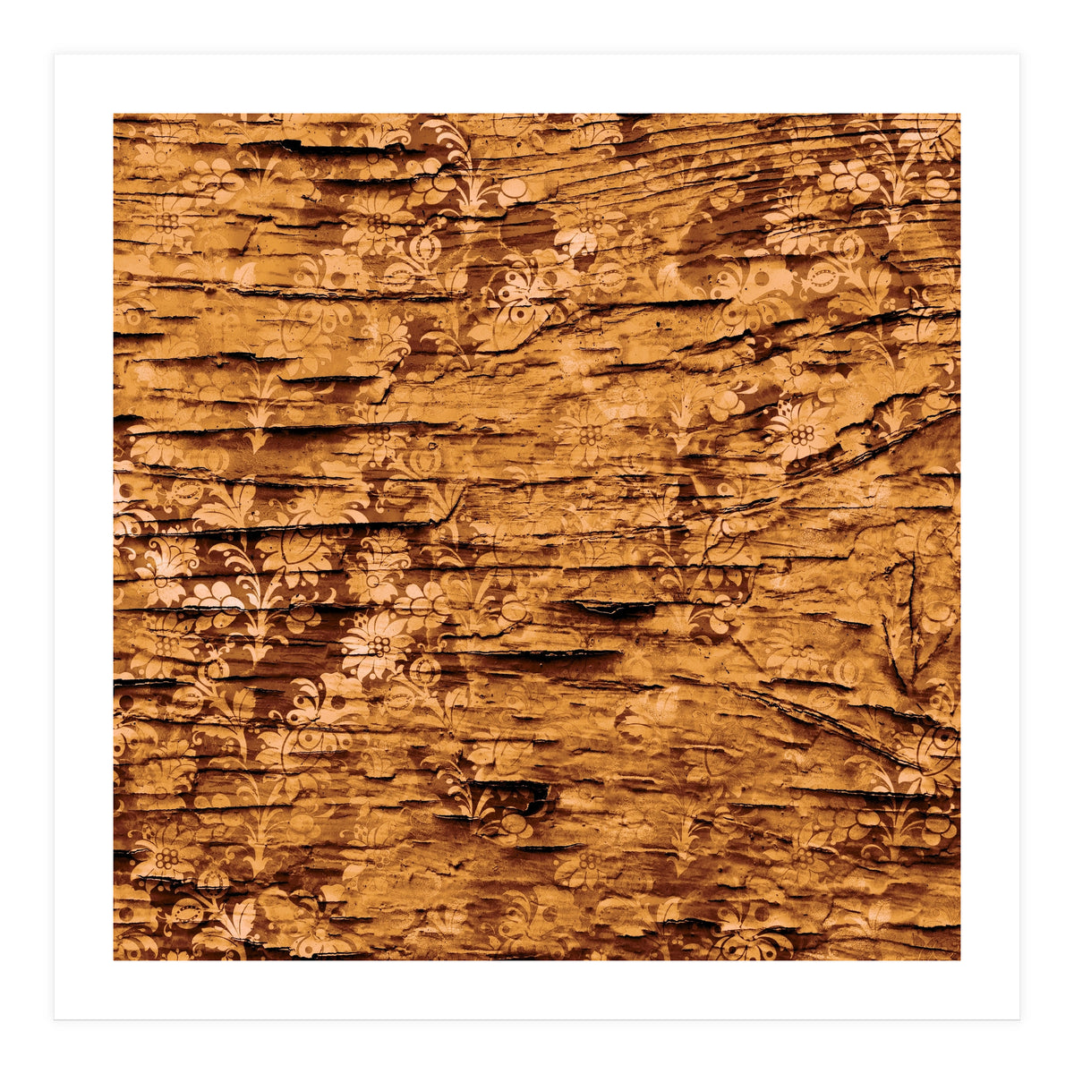 Wrinkled Ornament Old Gold (Print Only)