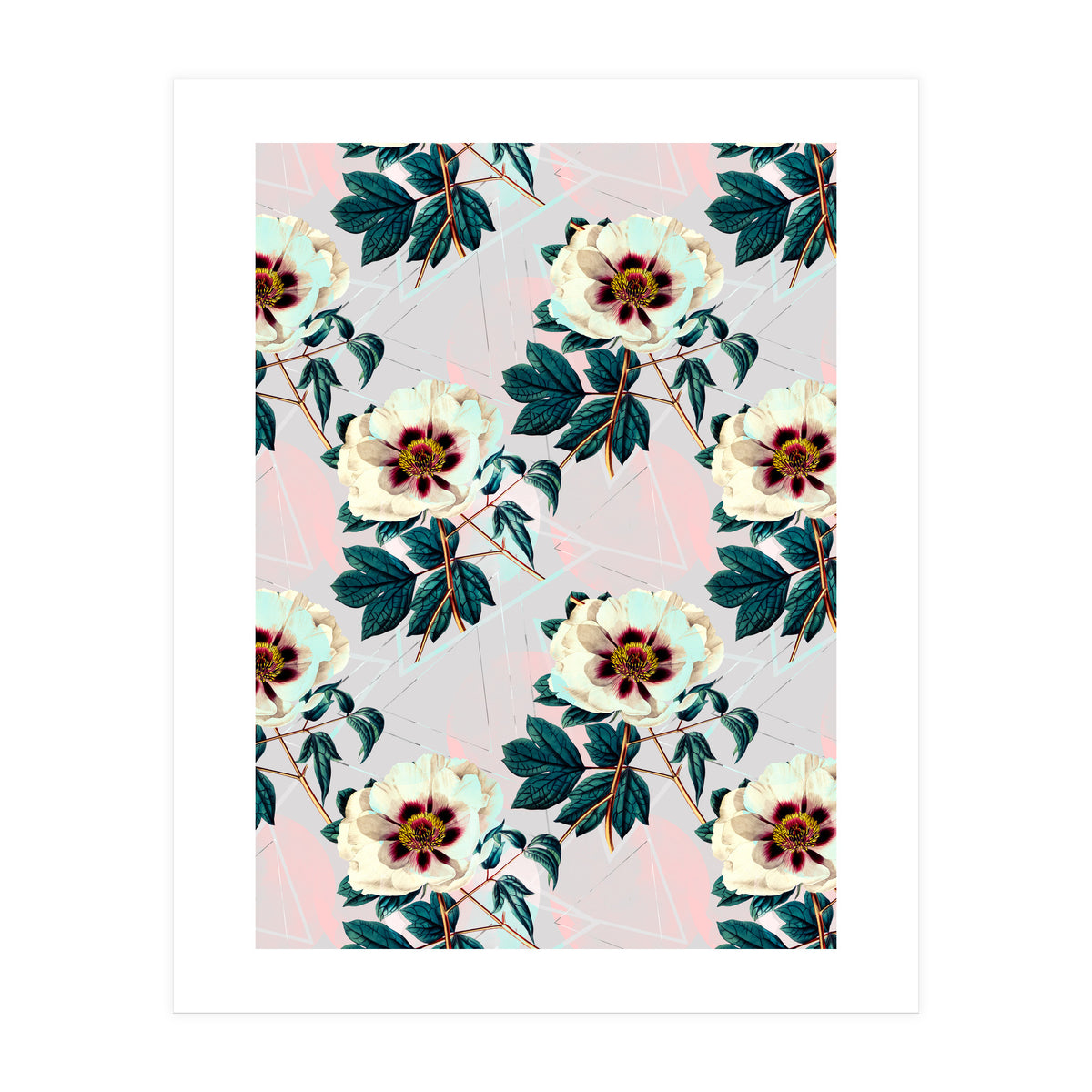 Flowery blooming with geometric (Print Only)
