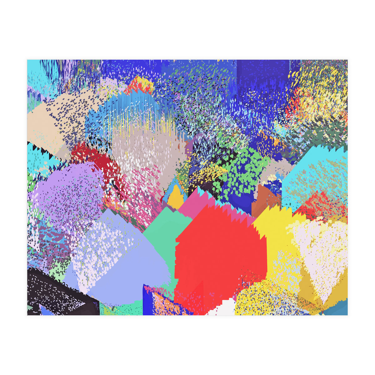 Modern Life, Abstract Contemporary Graphic Design, Eclectic Colorful Shapes (Print Only)