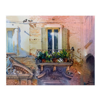 Balcony with flowers (Print Only)