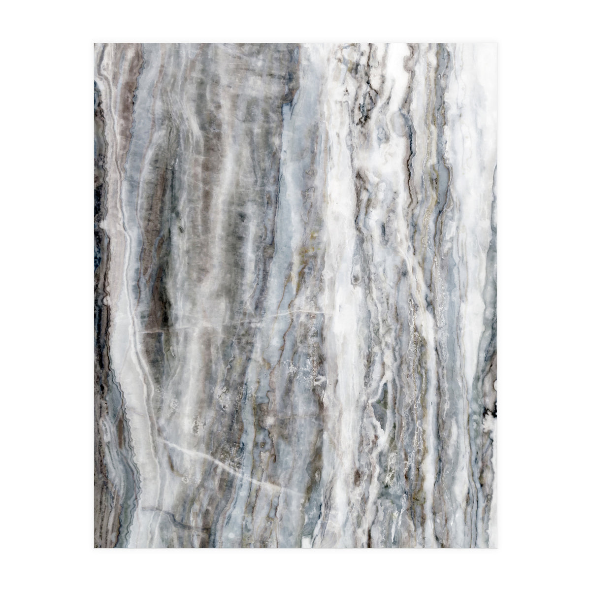 Marble Landscape II Blue and White (Print Only)