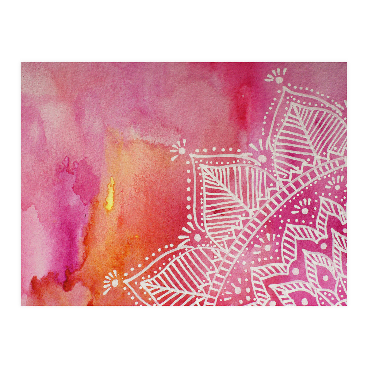 Abstract mandala tye-die - pink (Print Only)