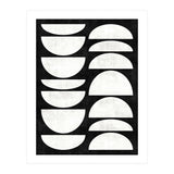 Mid-Century Modern Pattern No.8 - Black and White Concrete (Print Only) thumbnail