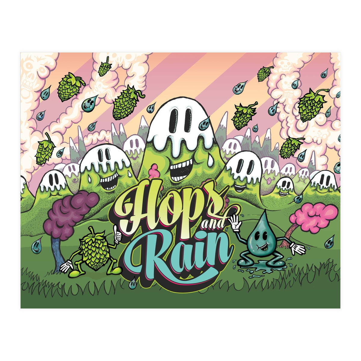 Hops & Rain Sour Beer (Print Only)