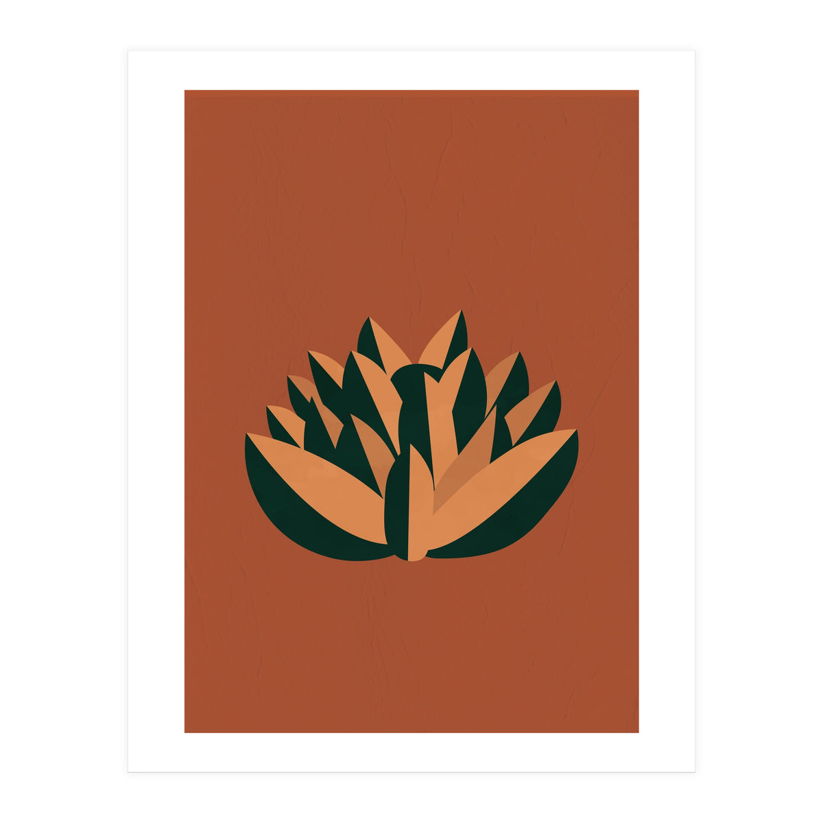 Bohemian Terracotta Flower (Print Only)