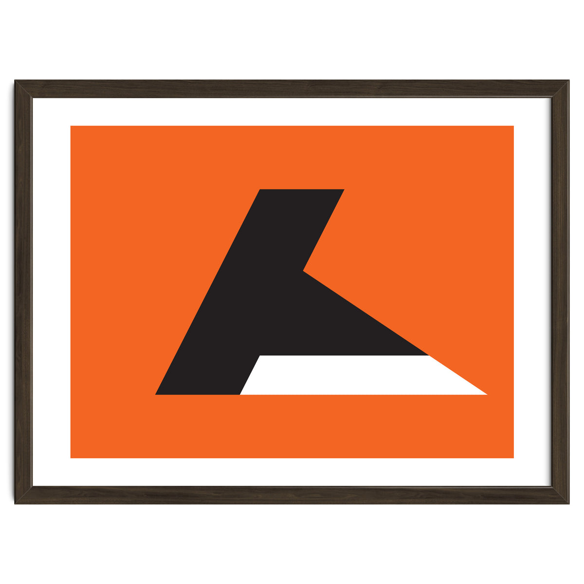 Geometric Shapes No. 79 - orange & black