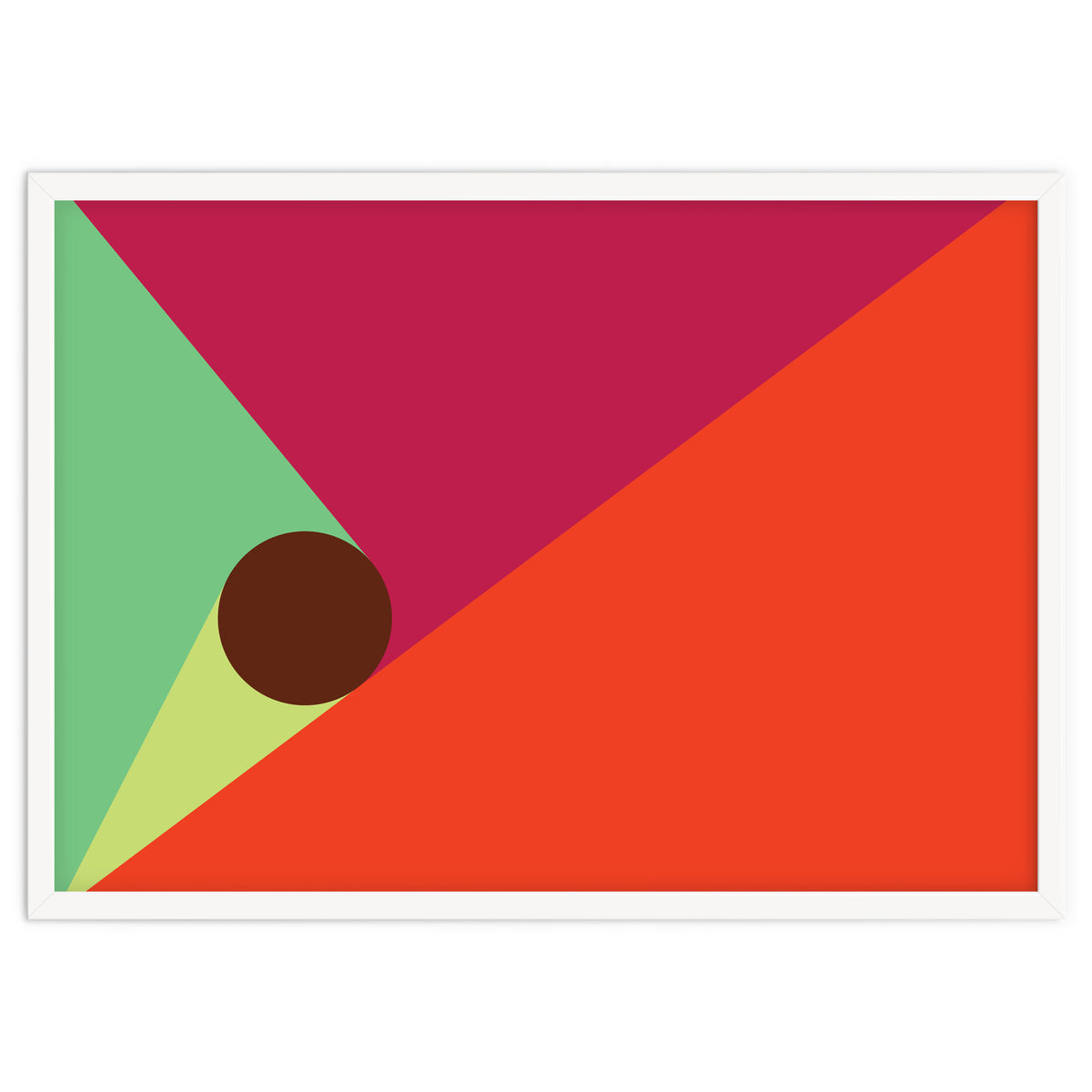 Geometric Shapes No. 25 - orange, mint & purple